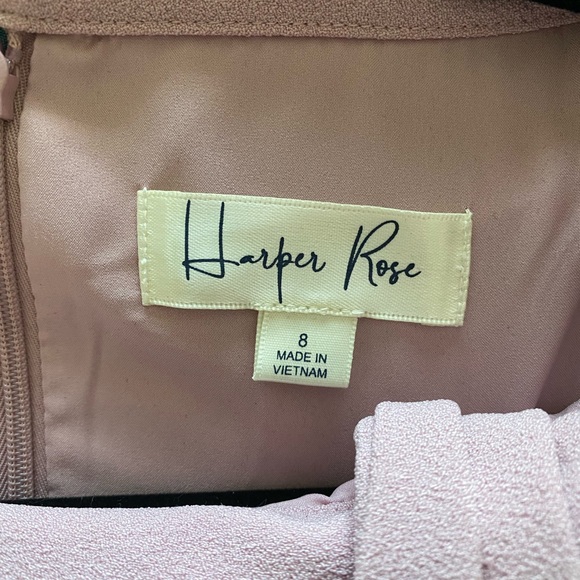 Harper Rose Tie Neck Sheath Dress Sz 8 - Picture 5 of 6